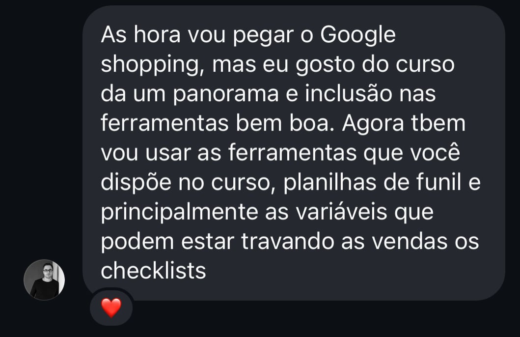 Print do depoimento de Tharsis no WhatsApp